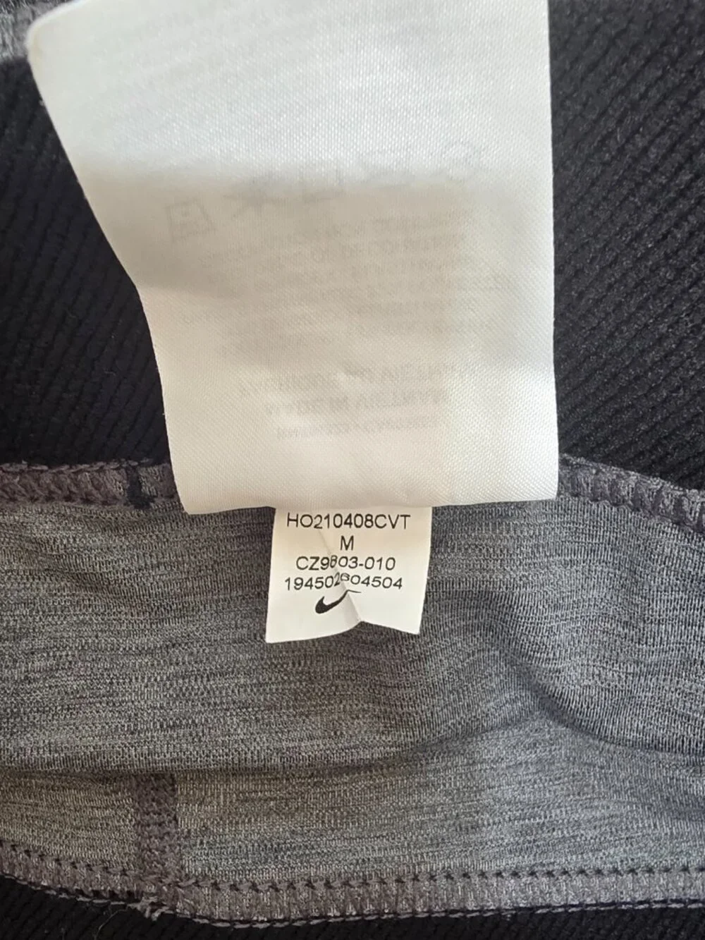Nike Pro Leggings Women’s Medium Gray Black Colorblock High Waist Workout Pants
